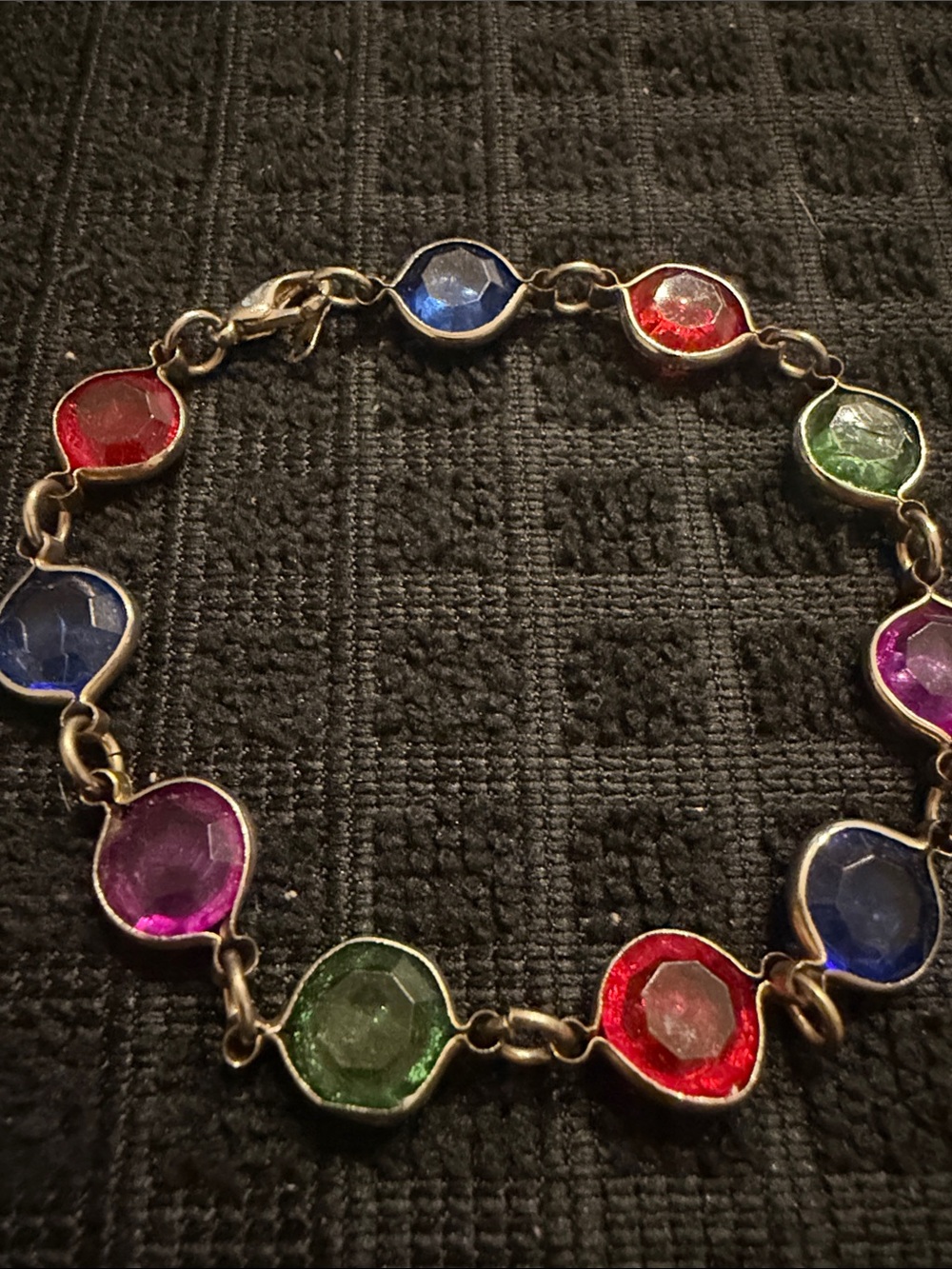 Multicolor Gemstone Link Bracelet - Women Jewelry
